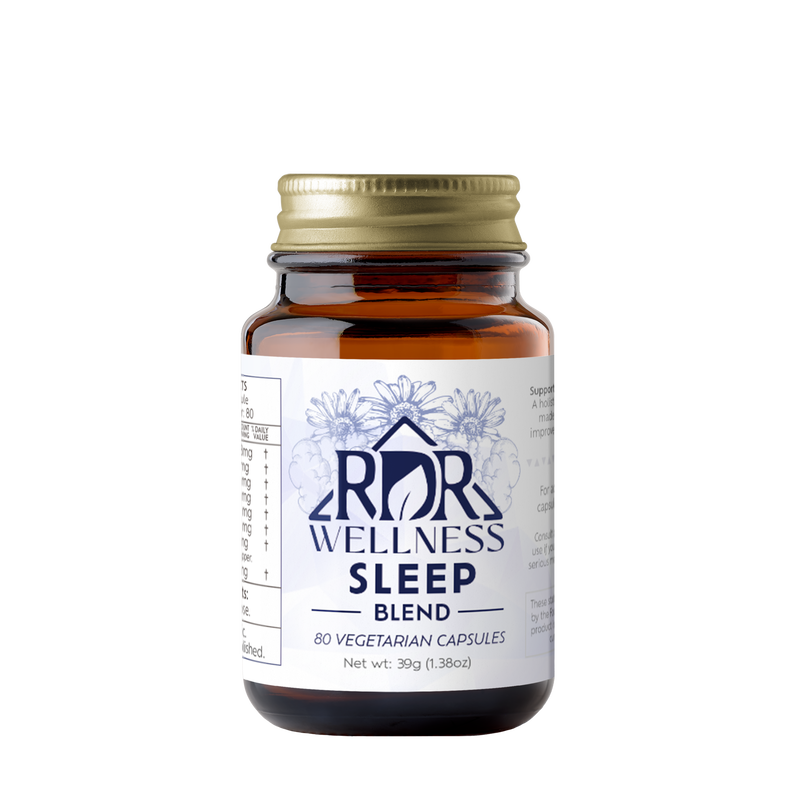 RDR Wellness  Sleep Herbal Capsule  80 count- Front of Bottle 